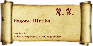 Magony Ulrika névjegykártya
